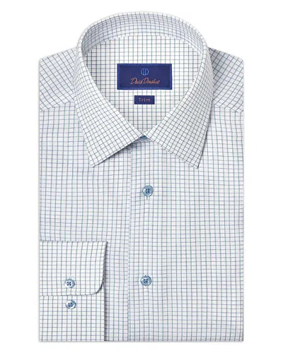 David Donahue Trim Fit Dobby Check Dress Shirt