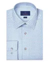 David Donahue Trim Fit Dobby Check Dress Shirt In Multi