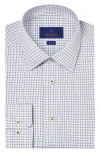 David Donahue Trim Fit Dobby Check Dress Shirt In Multi