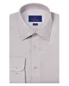 David Donahue Trim Fit Dobby Micro Check Dress Shirt