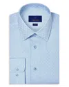 David Donahue Trim Fit Dobby Twill Dress Shirt In Blue