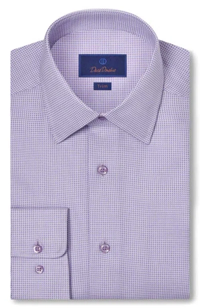 David Donahue Trim Fit Geo Dress Shirt