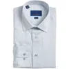 David Donahue Trim Fit Geo Print Cotton Dress Shirt In Blue