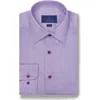 David Donahue Slim Fit Pin Dot Cotton Twill Dress Shirt In Lilac