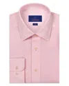 David Donahue Trim Fit Linen Solid Dress Shirt