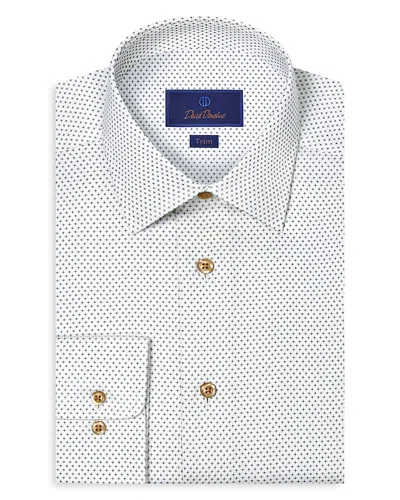 David Donahue Trim Fit Micro Geometric Print Dress Shirt In Multi