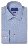 David Donahue Micropattern Pima Cotton Dobby Button-up Shirt In Blue/sky