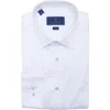 David Donahue Trim Fit Microprint Dress Shirt In Blue