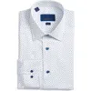 David Donahue Trim Fit Neat Print Cotton Dress Shirt In Multi