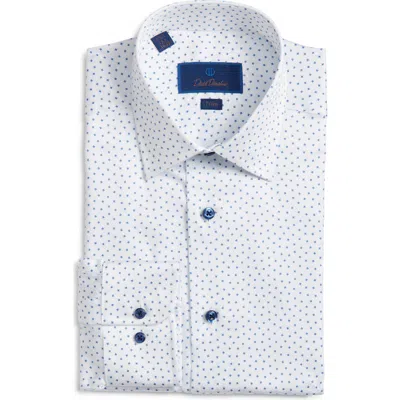 David Donahue Trim Fit Neat Print Cotton Dress Shirt In Multi