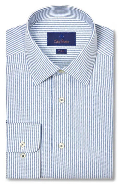 David Donahue Trim Fit Cashmere Blend Twill Micro Check Dress Shirt In Multi