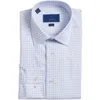 David Donahue Trim Fit Plaid Cotton Dress Shirt In Blue