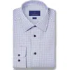 David Donahue Trim Fit Shadow Check Pima Cotton Dobby Dress Shirt In Multi