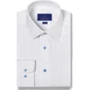 David Donahue Super Fine Twill Slim Fit Dress Shirt In White