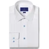 David Donahue Super Fine Twill Slim Fit Dress Shirt In White