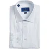 David Donahue Trim Fit Stripe Cotton Dress Shirt In Blue