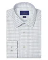 David Donahue Trim Fit Textured Herringbone Check Dress Shirt In Multi