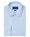 David Donahue Trim Fit Twill Check Dress Shirt In Blue