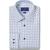 David Donahue Trim Fit Twill Dobby Check Dress Shirt In Multi