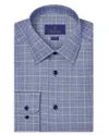 David Donahue Trim Fit Twill Glen Check Dress Shirt In Multi