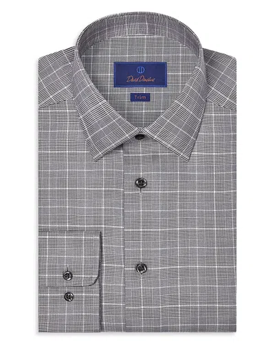 David Donahue Trim Fit Twill Glen Check Dress Shirt In Multi