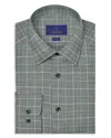 David Donahue Trim Fit Twill Glen Check Dress Shirt In Multi