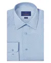 David Donahue Trim Fit Micro Diamond Dobby Dress Shirt In Blue