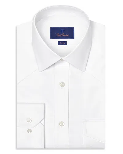 David Donahue Trim Fit Twill Western Shirt In Metallic