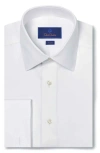 David Donahue Boxed French Cuff Slim Fit Formal Dress Shirt In White