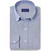 David Donahue Washed Oxford Button-up Shirt In Blue