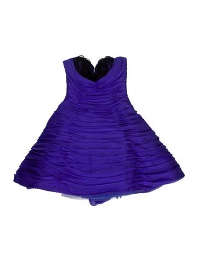 Pre-owned David Fielden Silk Mini Dress In Purple