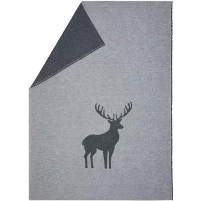 David Fussenegger Luca Centered Deer Throw In Grey