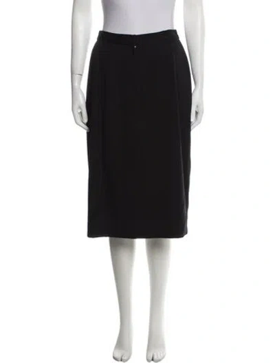 Pre-owned David Hayes Knee-length Skirt In Black