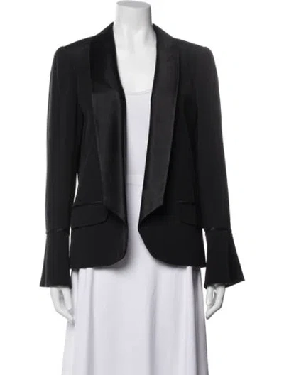 Pre-owned David Hayes Silk Blazer In Black