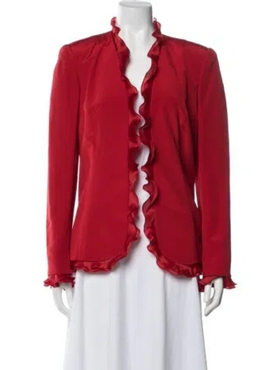 Pre-owned David Hayes Silk Jacket In Red