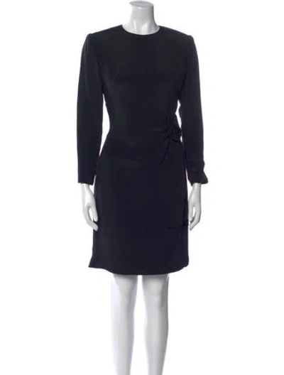 Pre-owned David Hayes Silk Knee-length Dress In Black