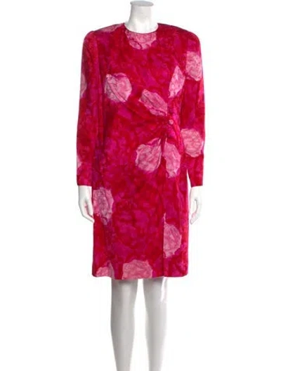 Pre-owned David Hayes Vintage Knee-length Dress In Pink
