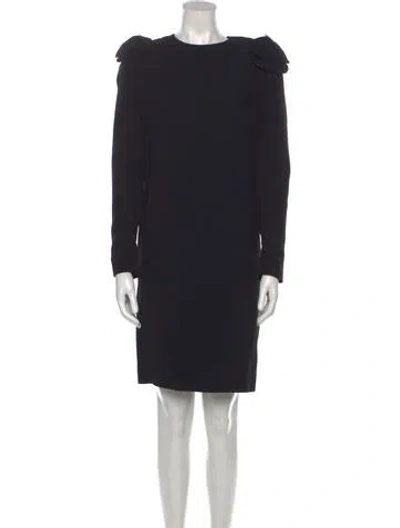 Pre-owned David Hayes Vintage Mini Dress In Black
