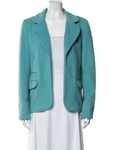 Pre-owned David Hayes Wool Blazer In Blue