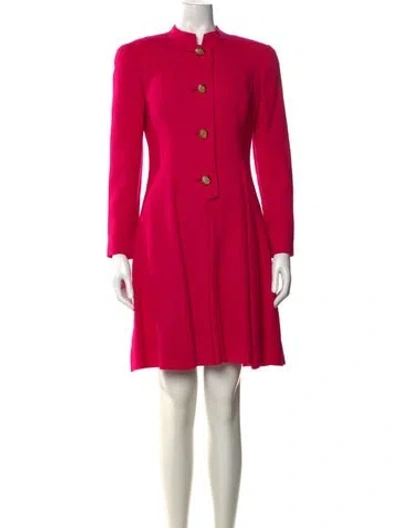Pre-owned David Hayes Wool Knee-length Dress In Pink
