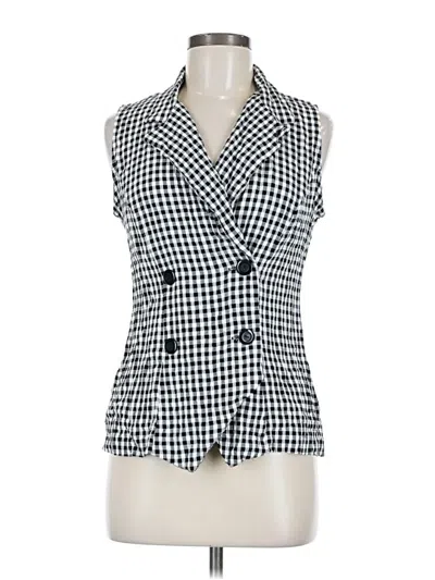 Pre-owned David Hollis Sleeveless Button Down Shirt In Black