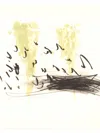 David Israel Pérez Aznar ''cierzo Iv'' Lithography On Paper, 21'' X 15'' In Neutral