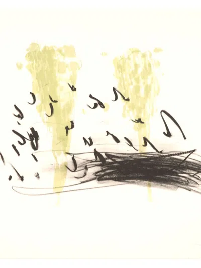 David Israel Pérez Aznar ''cierzo Iv'' Lithography On Paper, 21'' X 15'' In Neutral