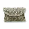 David Jeffery Women's Stone Beaded Handbag In Natural In White