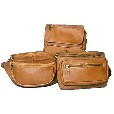David King & Co 409t Large Double Pocket Waist Pack- Tan In Brown