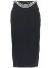 David Koma Black Puffer Circle Embroidery Skirt In 黑色