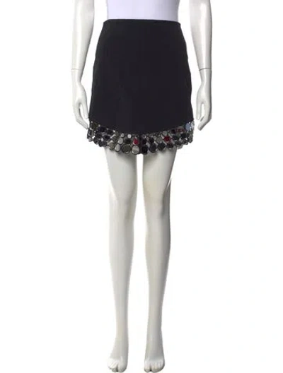 Pre-owned David Koma Acetate Mini Skirt In Black