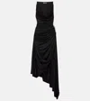 David Koma Asymmetric Crystal-embellished Gown In Black
