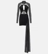 David Koma Asymmetric Cutout Jersey Minidress In Black
