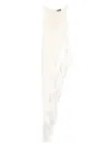 David Koma Asymmetric Evening Dress With Tulle Insert